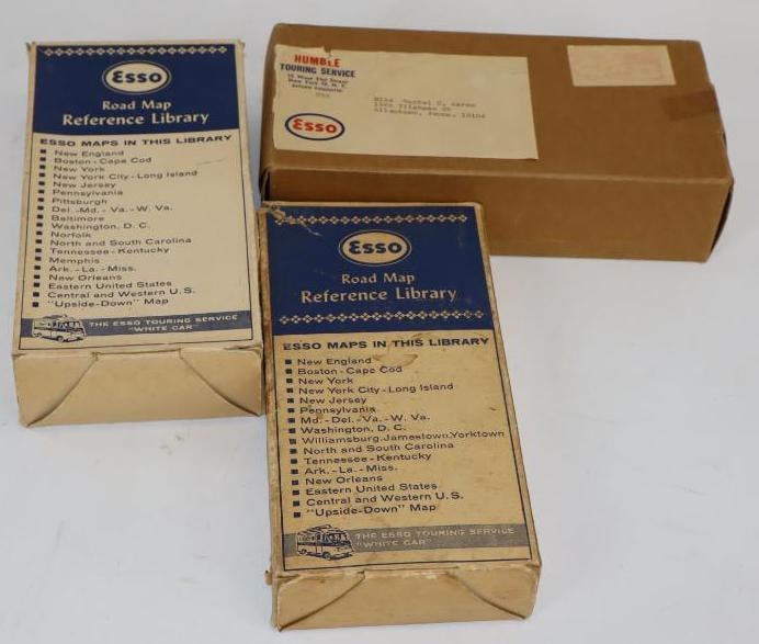Group of 3 Esso Road Map Reference Library Gas Station Road Maps (1 of 5)