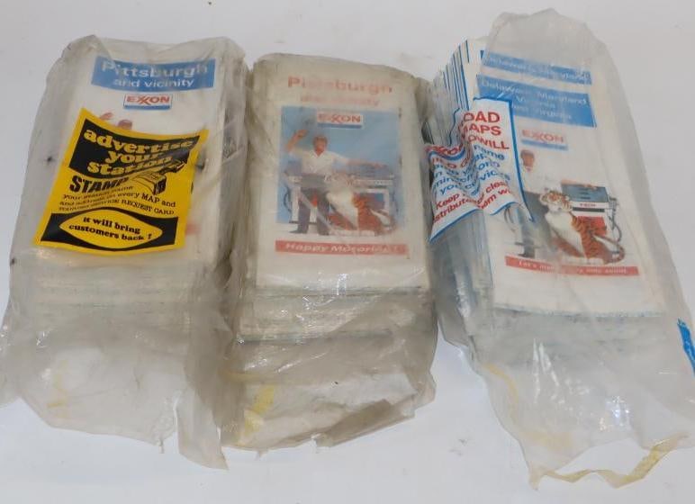 Large Group of Exxon PA and Pittsburgh Gas Station Road Maps (1 of 4)