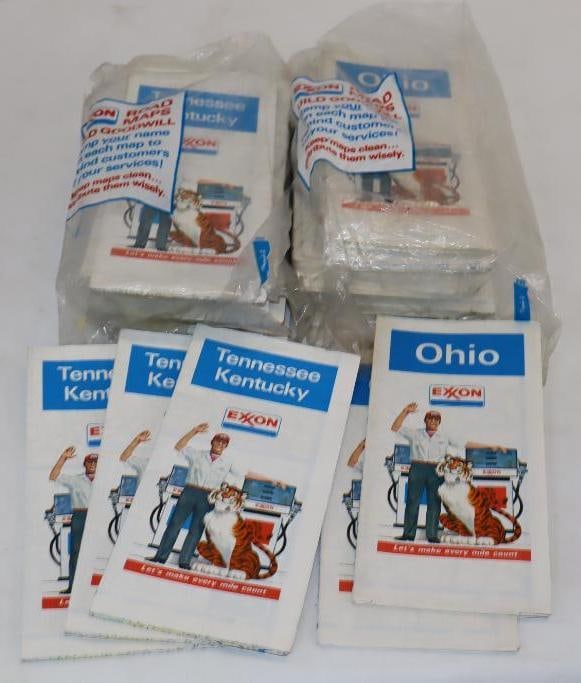 Large Group of Exxon OH, TN, KY Gas Station Road Maps (1 of 5)