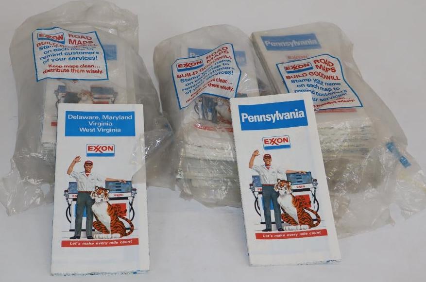 Large Group of Exxon PA, MD, DE, and VA Gas Station Road Maps (1 of 4)