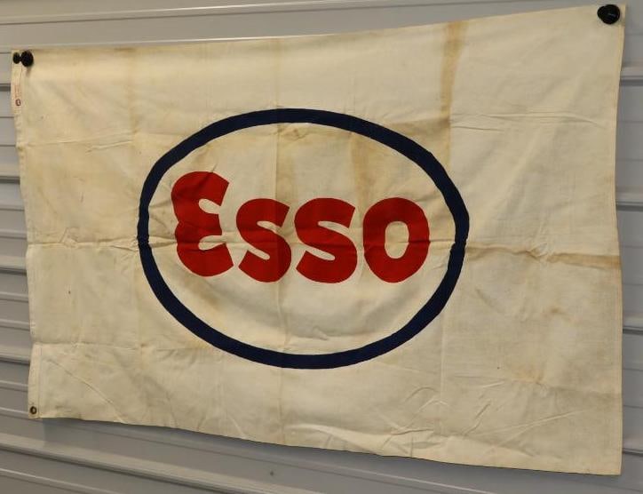 Esso Oil Company Canvas Flag: 3' x 5'