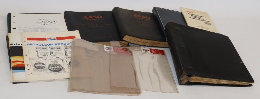 Group of 12 Esso Oil Burner, Trademark Brands, and Interstate Signs Binders, Books and Plastic: 11.5" x 10.5"