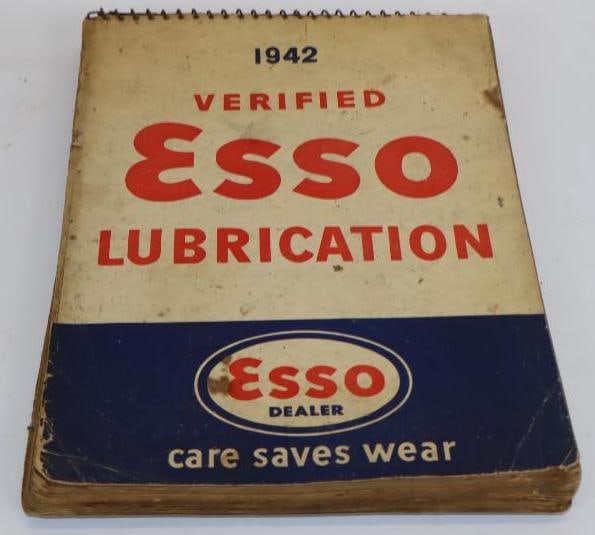 1942 Esso Dealer Lubrication Chart (1 of 5)