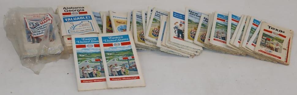 Large Group of Exxon, Enco, and Esson Gas Station Road Maps (1 of 7)