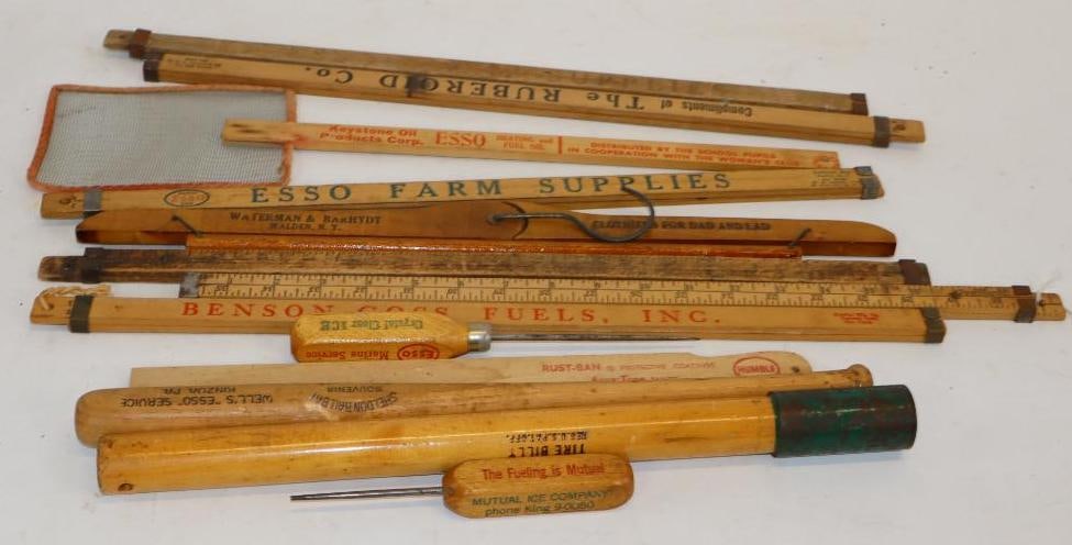Group of 12 Esso and Humble Advertising Rulers, Flyswatter, Ice Picks, and other Give-Aways (1 of 8)
