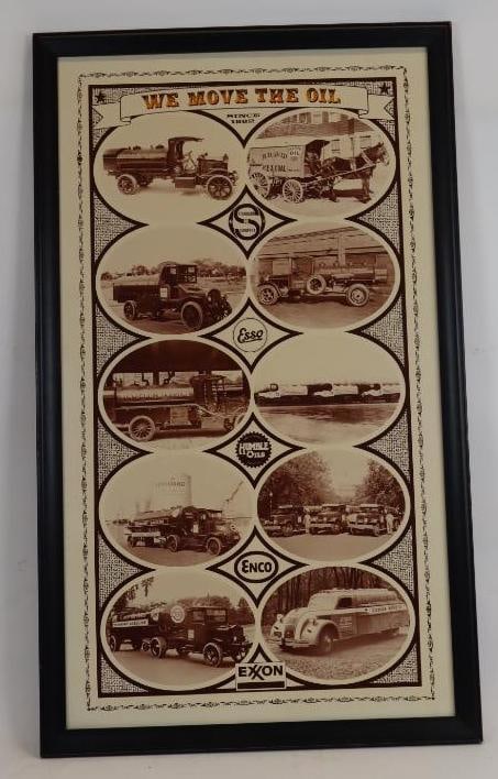 Standard Oil Esso, Humble, Enco, Exxon Fuel Delivery Framed Poster: 43" x 25.5"