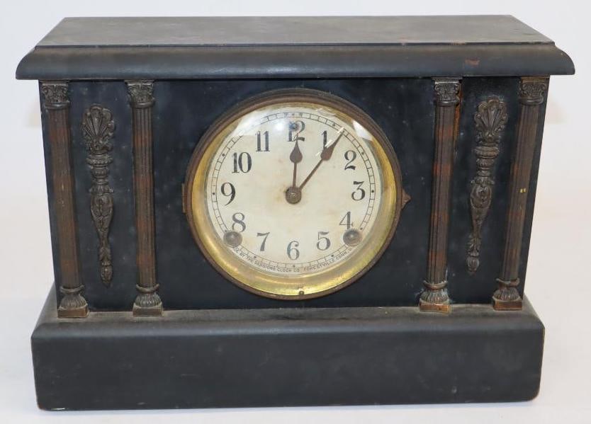 The Sessions Clock Company Wooden Mantle Clock: 13.5" x 10" x 5.5"