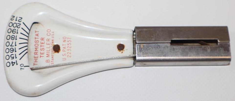 L.B. Miller Porcelain Thermostat Tester: 2" x 4.75"