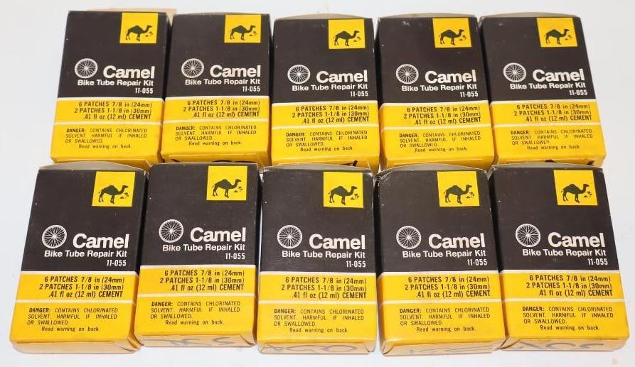 Group of 10 Camel Bike Tire Repair Kits: 3.5" x 2" x 1" each