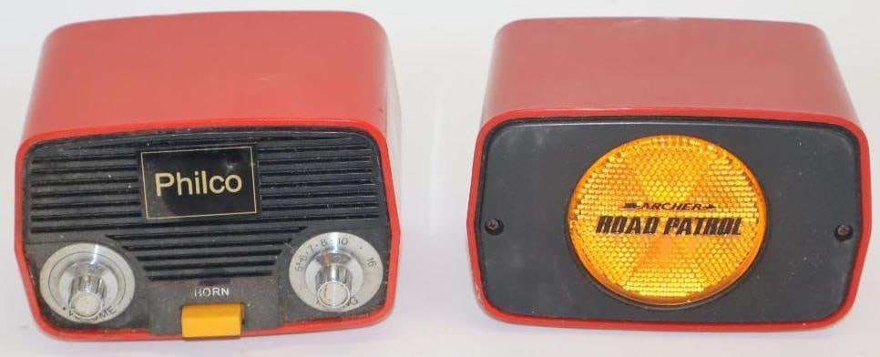 Group of 2 Archer Road Patrol Filco Transistor Radios: 5" x 3" x 3.25" each