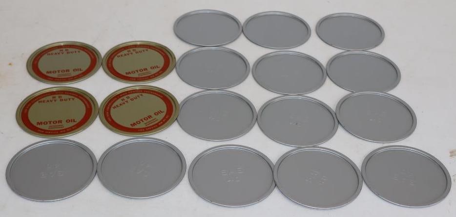 Group of 18 Unused Oil Can Lids (1 of 7)