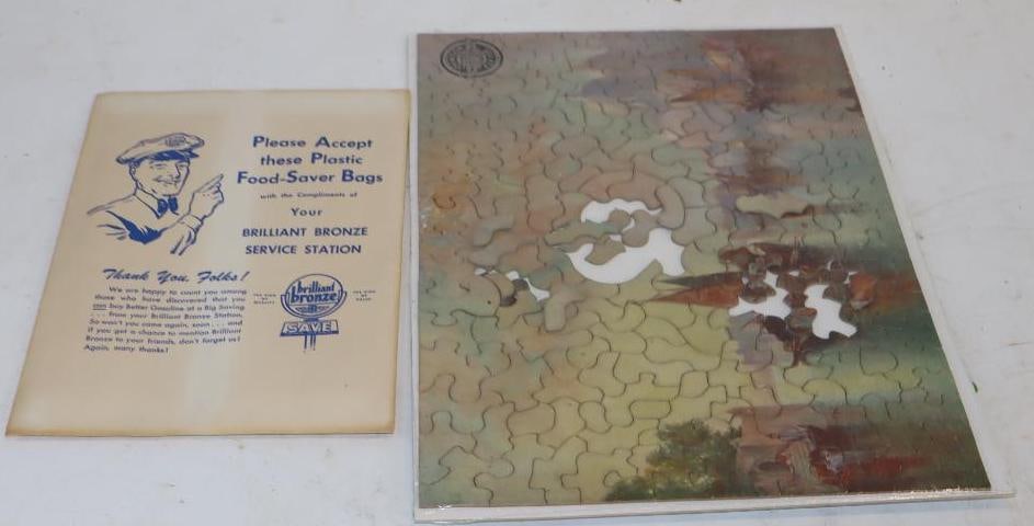 Group of 2 Johnson Brilliant Bronze Gas Station Puzzle and Food Saver Bags (1 of 4)