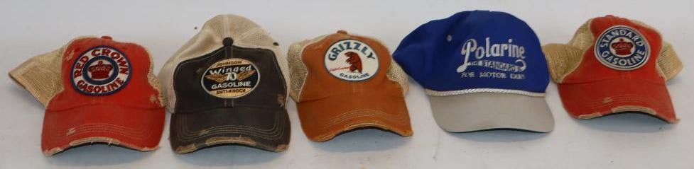 Group of 5 Johnson, Grizzly, Standard, and Red Crown Vintage Style Snap Back Hats (1 of 6)