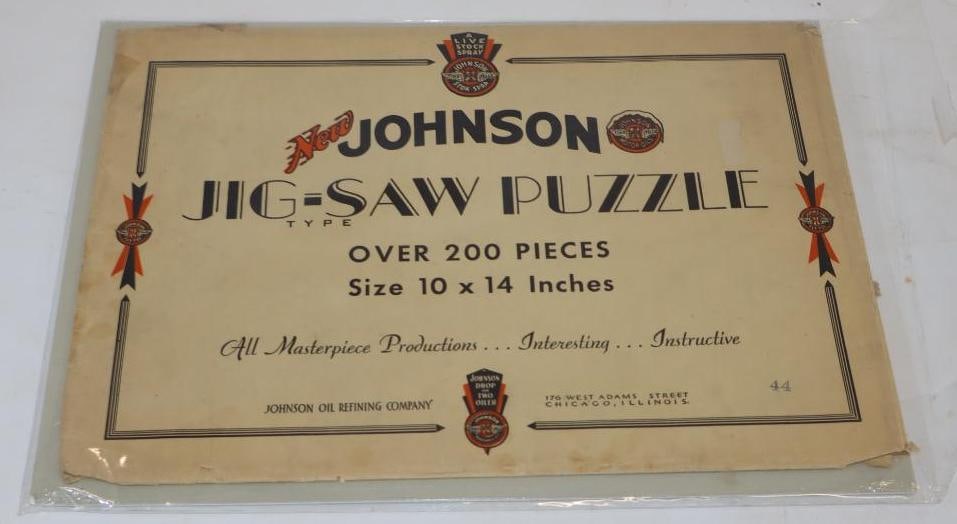 Johnson Oil Refining Gas Station Puzzle With Original Envelop: 10x14