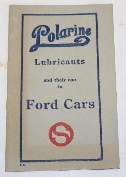Standard Oil Of NJ Polarine Lubricant Booklet For Ford Cars: 3.5x5.5