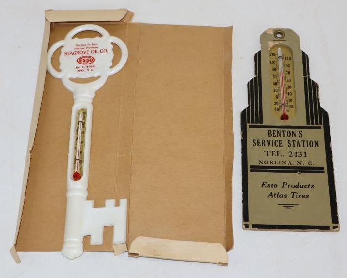 Group of 2 Esso Gas Station Advertising Thermometers (1 of 4)