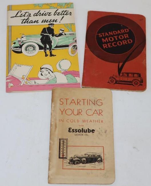 Group of 3 Early Esso Car Related Booklets: Largest is 4.5x7