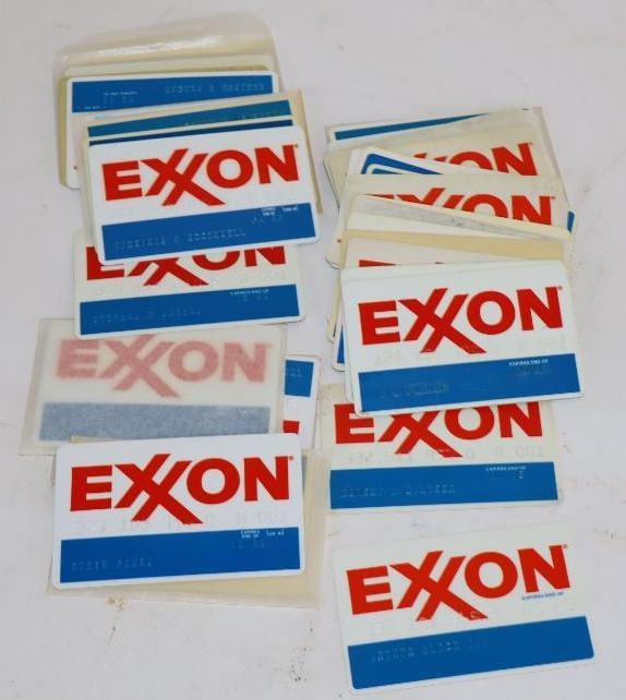 Group of 34 Exxon Gas Station Credit Cards: 2.25x3.5 Each