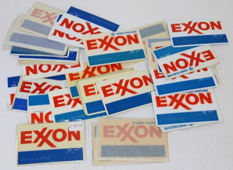Group of 33 Exxon Gas Station Credit Cards: 2.25x3.5 Each