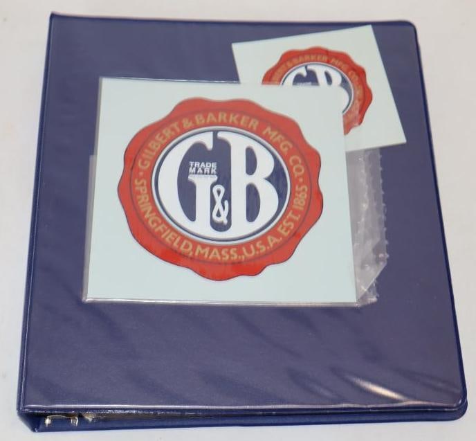 Gilbert and Barker Binder With Early Gas Pump Advertisements (1 of 5)
