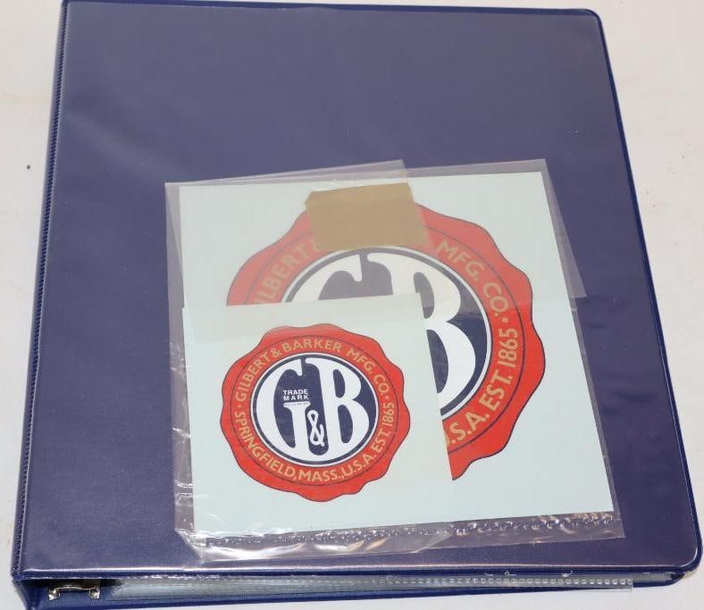 Gilbert and Barker Binder With Early Gas Pump Advertisements (1 of 6)