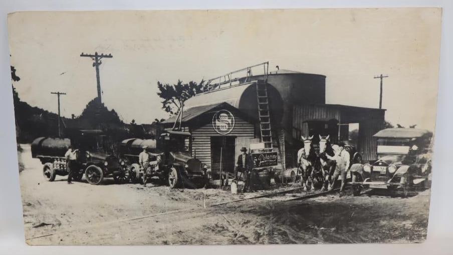 Early 1910s Aladdin Standard Oil Enlarged Black and White Photo Mounted on Foam Board: 32x56