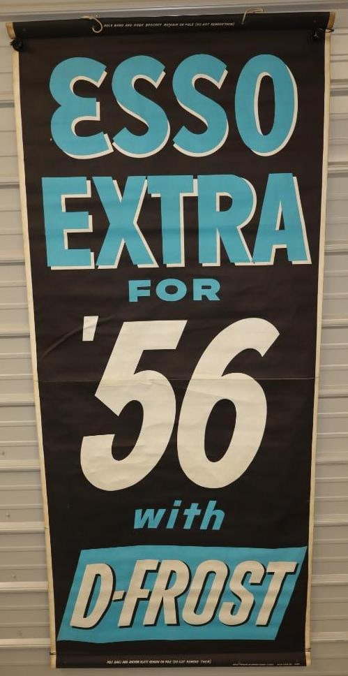 Esso Extra For 56 With D-Frost Canvas Advertising Banner Sign: 36x80 Sign is MCA Sign Company