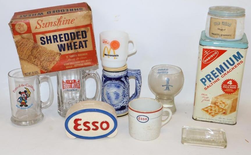 Group of 11 Esso, Exxon, and Other Household Advertising Banks, Cups, and Containers (1 of 7)