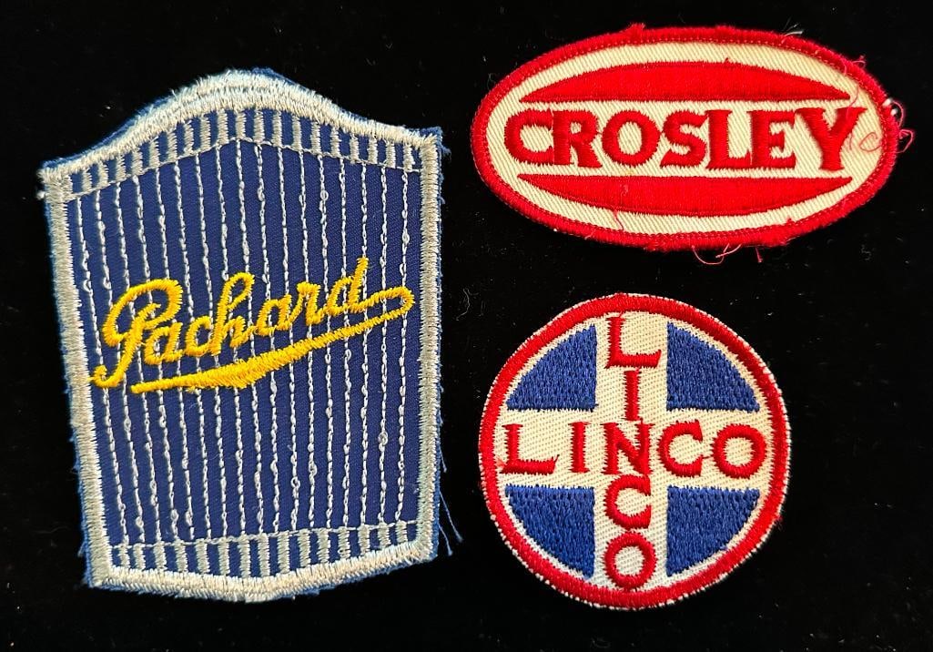 Packard, Lincoln and Crosley Logo Patches (1 of 2)