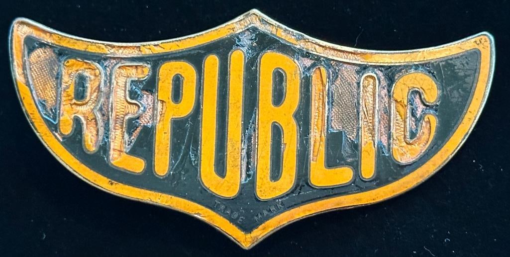 1922 - 1926; 1929 Republic Radiator Emblem (1 of 2)