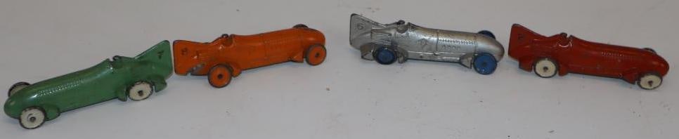 Group of 4 Tootsie Toy Salt Flat Race Cars (1 of 5)