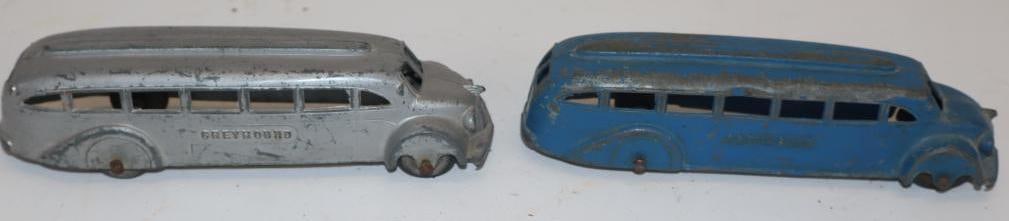 Group of 2 Tootsie Toy Greyhound Busses Toys (1 of 3)