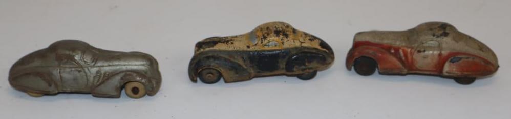 Group of 3 Sun Rubber Streamlined Coupe Toy Cars (1 of 5)