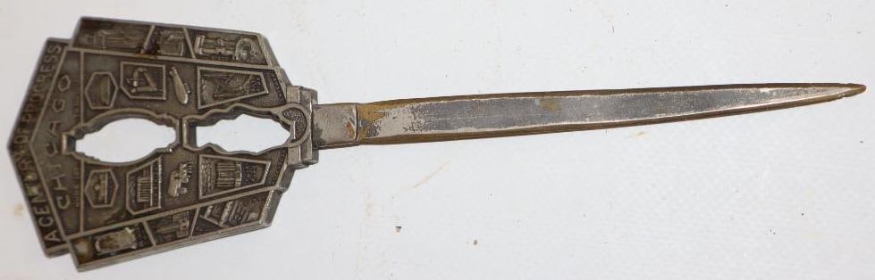 1933 Chicago World Fair Die Cut Letter Opener (1 of 4)
