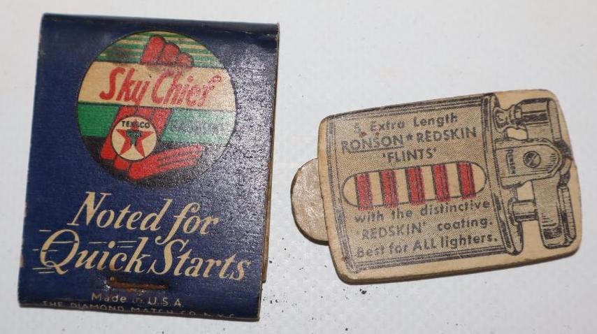 Group of 2 Texaco and Ronson Advertising Matchbook and Flintbook (1 of 2)