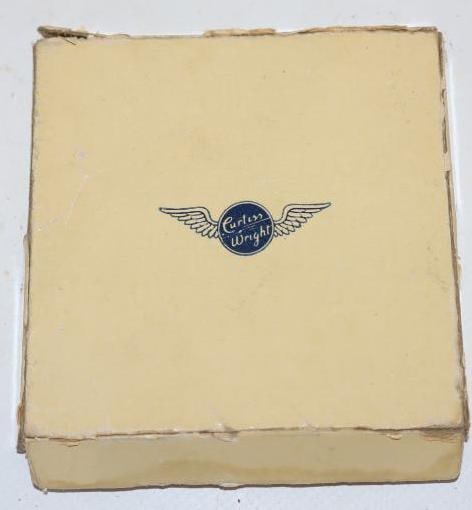 Army Navy 1942 Brass Curtis Wright Airplane Division Paperweight in Original Box (1 of 4)