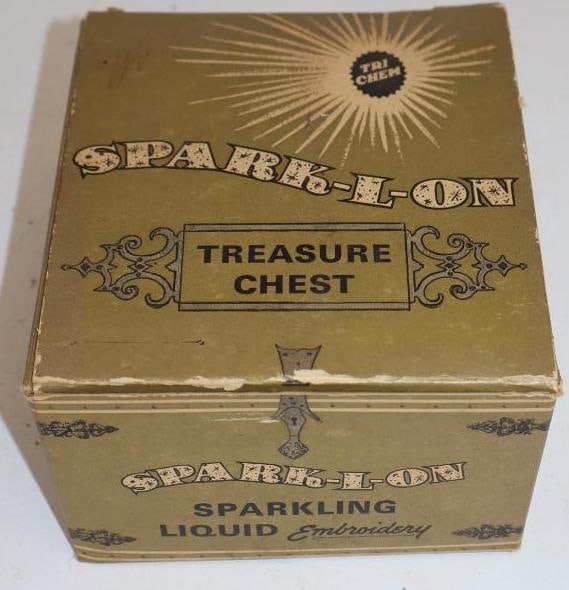 Spark-L-On Liquid Embroidery Color Tubes in Original Countertop Display Box: 5.75" x 5.25" x 3.25"
