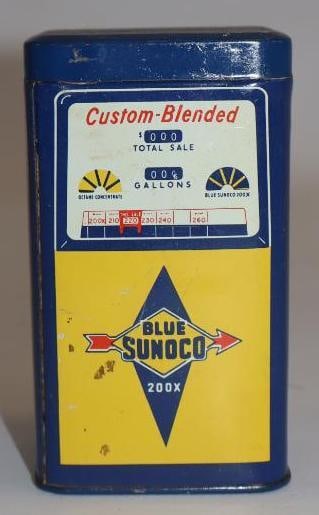 Blue Sunoco Gas Pump Shaped Coin Bank (1 of 4)