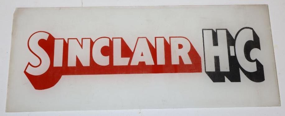 Sinclair HC Gas Pump Ad Glass (1 of 2)