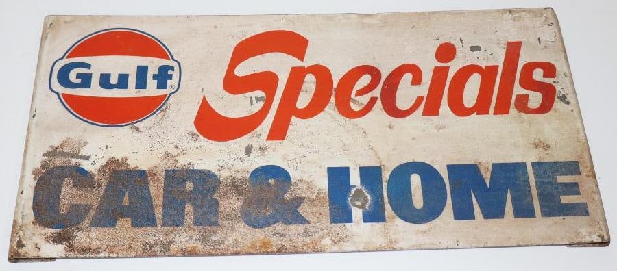 Gulf Specials "Car and Home" Rack Sign (1 of 2)
