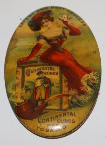 Continental Cubes Pipe Tobacco Advertising Pocket Mirror (1 of 2)