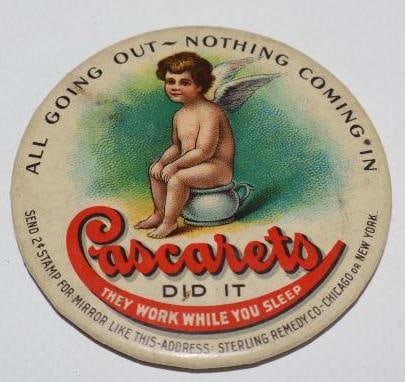 Cascarets Laxative Advertising Pocket Mirror (1 of 2)