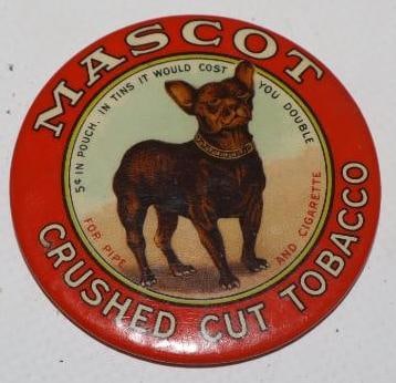 Mascot Tobacco Advertising Pocket Mirror: 2" x 2"
