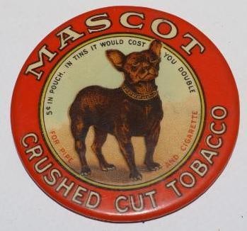 Mascot Tobacco Advertising Pocket Mirror: 2" x 2"