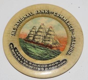 St Louis National Bank of Commerce Advertising Pocket Mirror: 2" x 2"