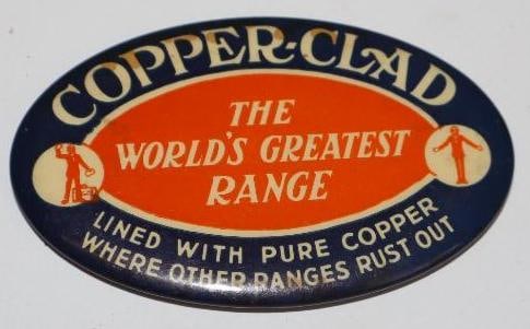 Copper-Clad Range Advertising Pocket Mirror: 2.75" x 1.75"