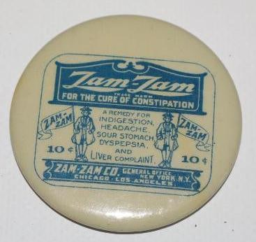 Zam-Zam For The Cure of Constipation Laxative Advertising Pocket Mirror (1 of 2)