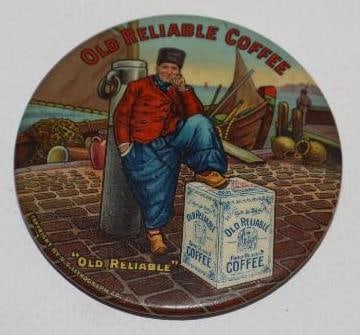 Old Reliable Coffee Advertising Pocket Mirror (1 of 2)