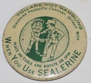 Sealerine Products Celluloid Put or Take Game: 2" x 2"