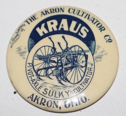 Kraus The Akron Cultivator Company Advertising Pocket Mirror (1 of 2)